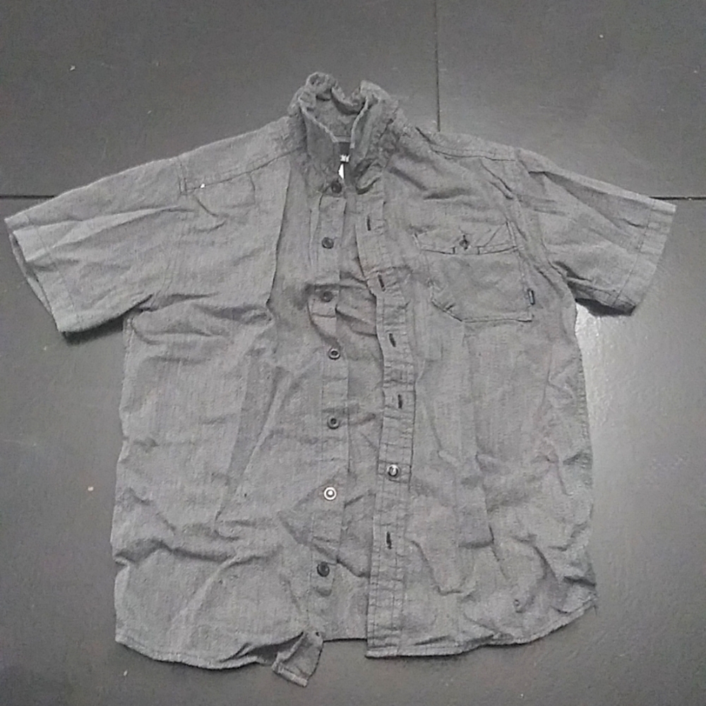 Amplif Grey Button Down Kids Medium